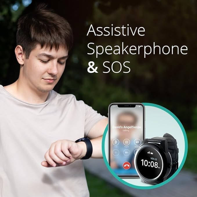AngelSense Assistive Technology Watch with Personal GPS Tracker for Teens, Adults, Seniors, Autism, Special Needs, Dementia, Speakerphone, SOS Button, Live Tracking, Subscription Required - Image 6