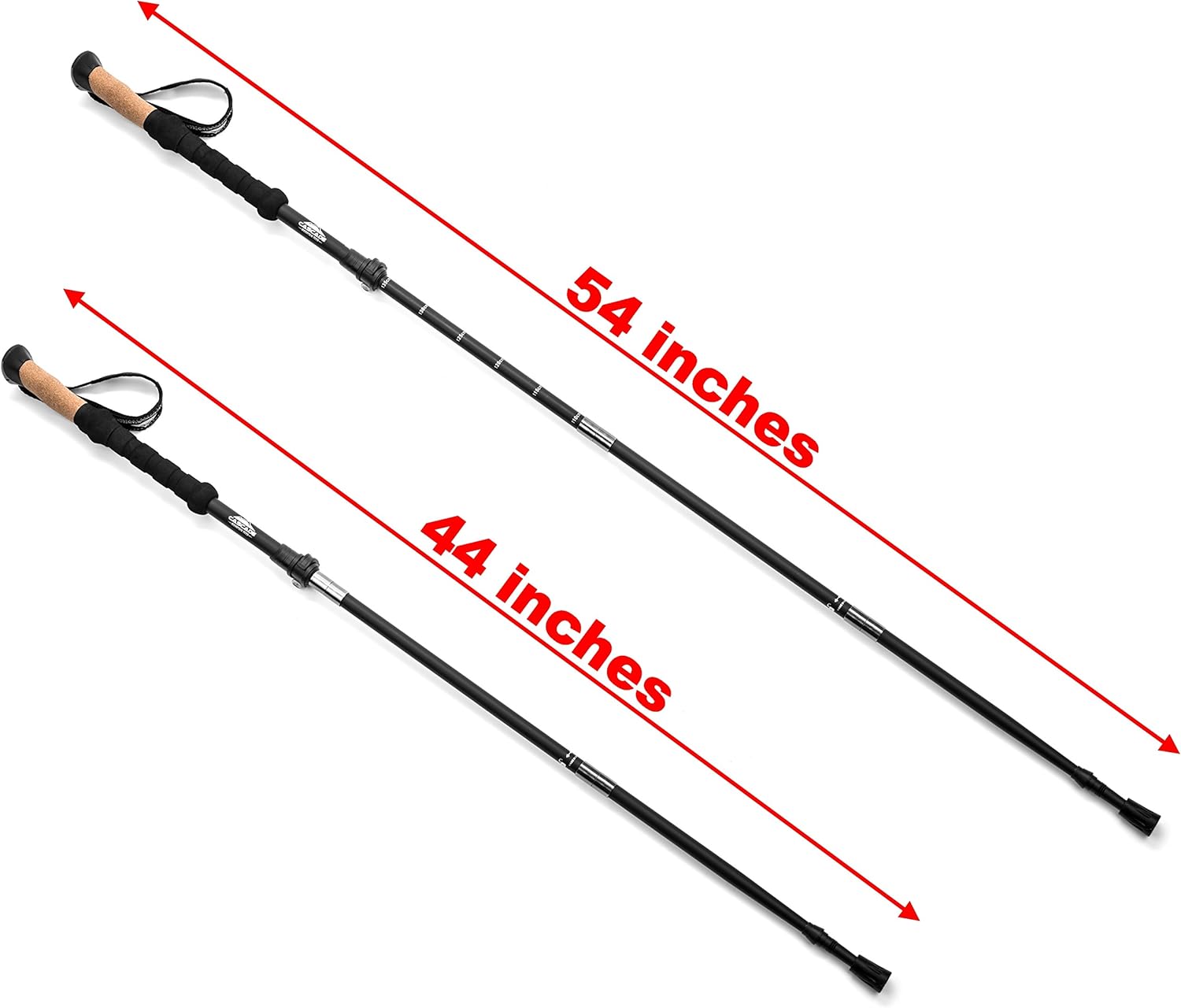 Trekking Poles - Carbon Fiber Monopod Walking or Hiking Sticks with with Accessories Mount and Adjustable Quick Locks - Image 3