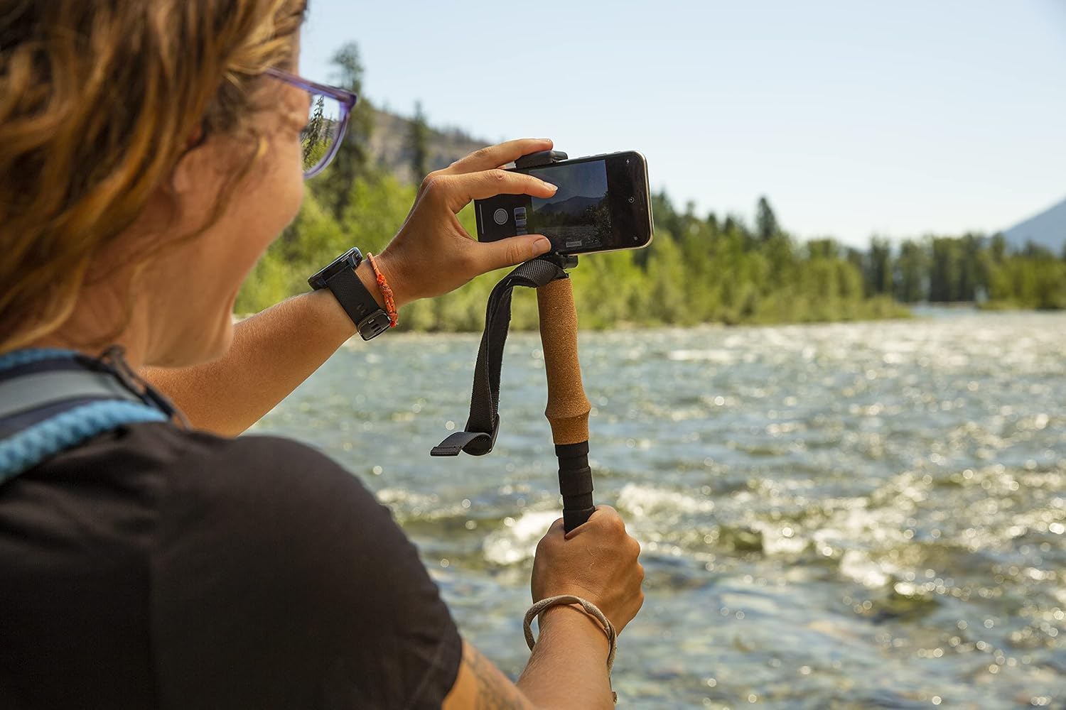 Trekking Poles - Carbon Fiber Monopod Walking or Hiking Sticks with with Accessories Mount and Adjustable Quick Locks - Image 9